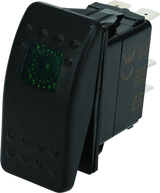Black DragonFire Racing Lighted Switch with Green Indicator Light rocker switch for easy control