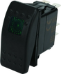Black DragonFire Racing Lighted Switch with Green Indicator Light rocker switch for easy control