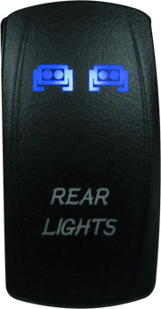 DragonFire Racing Lighted Switch Rear Light On/Off Blue - Interior Accessories