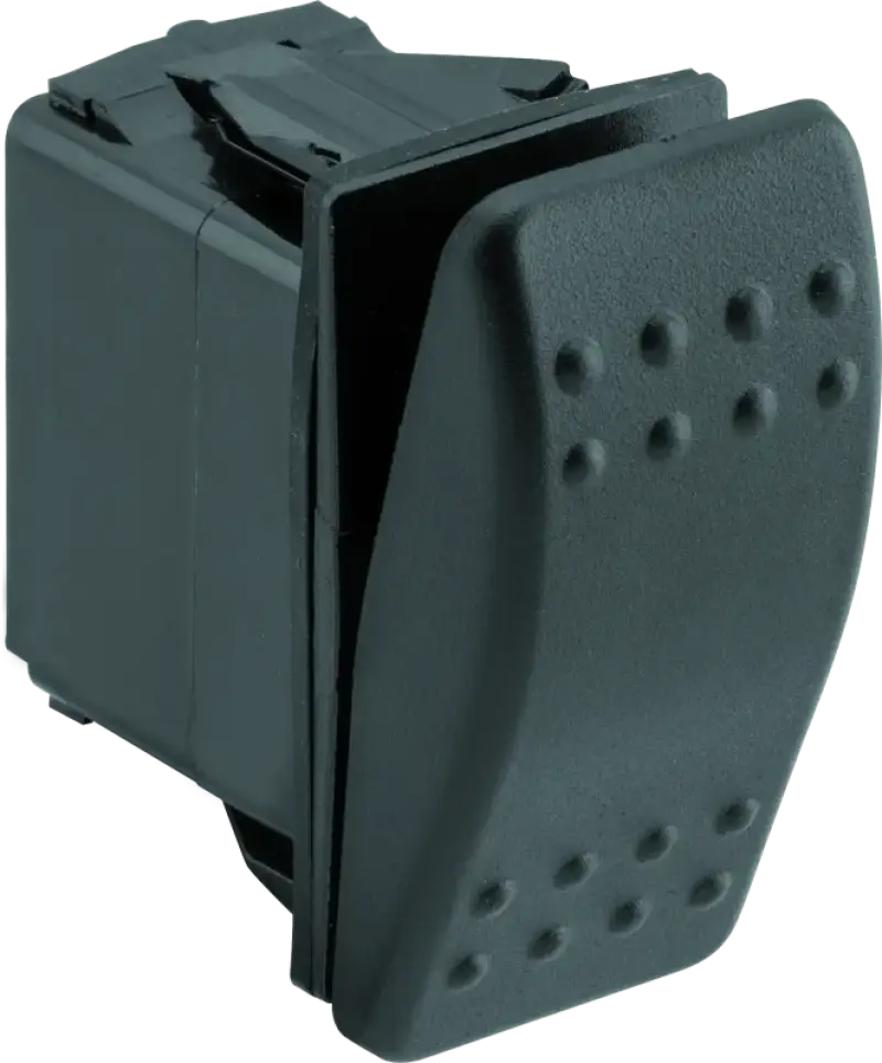 Black rocker switch with protective cover for DragonFire Racing Lighted Switch Single Momentary Horn