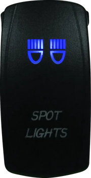 DragonFire Racing Lighted Switch Spot Light On/Off in blue for racing lighted switch use