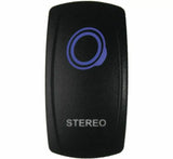 DragonFire Racing Lighted Switch Stereo On/Off Blue - 522622 - Interior Accessories