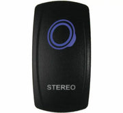 DragonFire Racing Lighted Switch Stereo On/Off Blue - 522622 - Interior Accessories