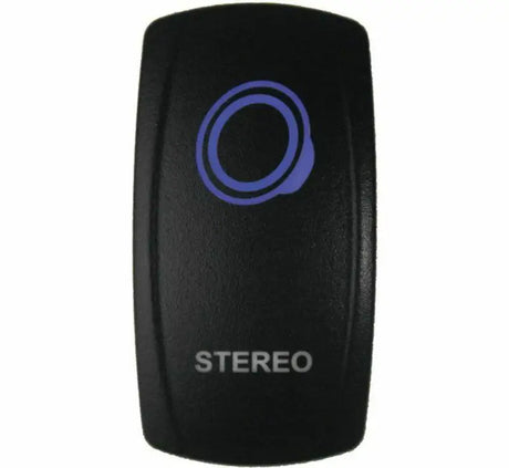 DragonFire Racing Lighted Switch Stereo On/Off Blue - 522622 - Interior Accessories