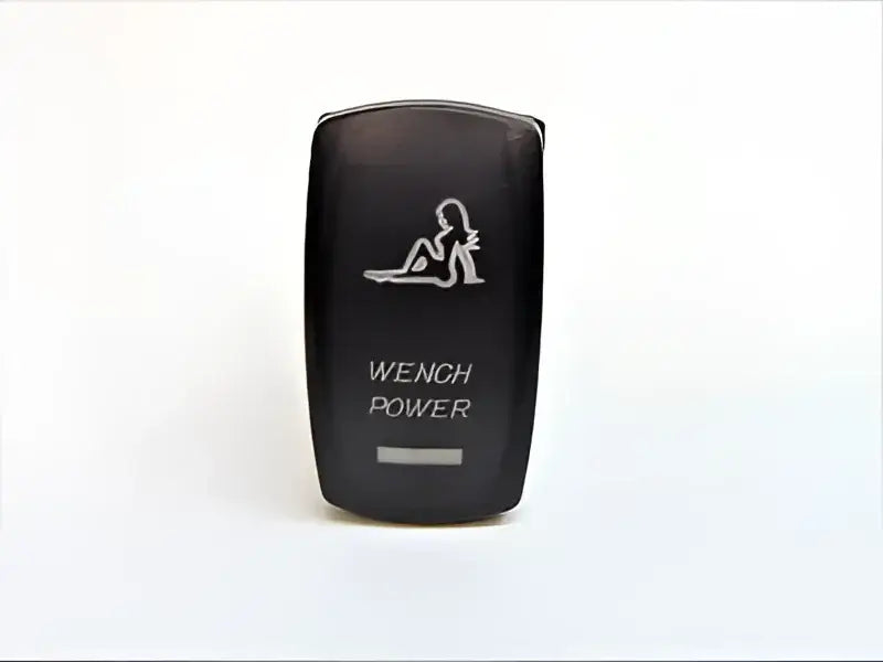 Black rocker switch with reclining woman from DragonFire Racing Lighted Switch Wench Blue