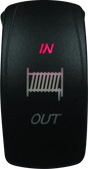 Black DragonFire Racing Lighted Switch Winch with In/Out Symbols for Racing Lights