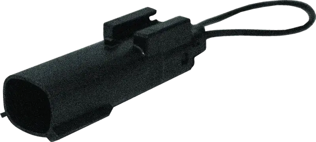 Black cylindrical seat belt sensor plug with loop for Arctic Cat models
