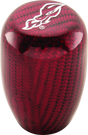 Red carbon fiber DragonFire Racing shift knob for a sleek racing shift knob upgrade