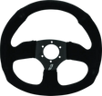DragonFire Racing Steering Wheels - D-shaped- Suede- Iron Series- 0in offset - 522342 - Interior Accessories