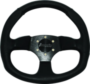 Black DragonFire Racing D-shaped steering wheel with textured vinyl grip