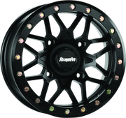 DragonFire Racing Typhon Wheel 14X7 4/137 5 + 2 + 10 Machined Black - 523196 - Wheels