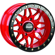 DragonFire Racing Typhon Wheel 15X10 4/156 5 + 5 + 0 Machined Red - 523210 - Wheels