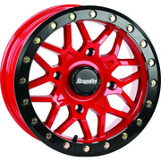 DragonFire Racing 523207 DragonFire Racing Typhon Wheel 15X6 4/137 5+1 +40 R Machined Red - 523207