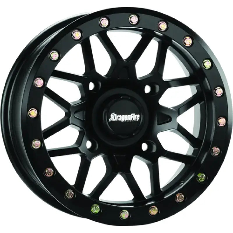 DragonFire Racing Typhon Wheel 15X7 4/137 5 + 2 + 10 Machined Red - 523206 - Wheels
