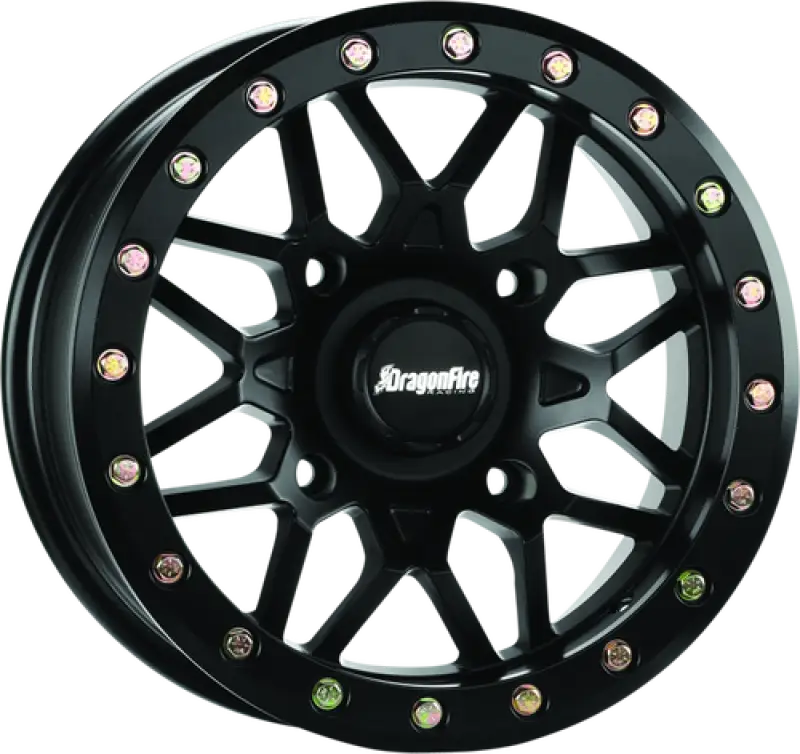 DragonFire Racing Typhon Wheel 15X7 4/137 5 + 2 + 10 Machined Red - 523206 - Wheels