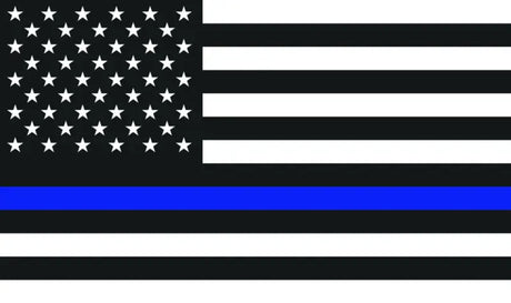 Thin blue line American flag in DragonFire Racing whip flag for back the blue support