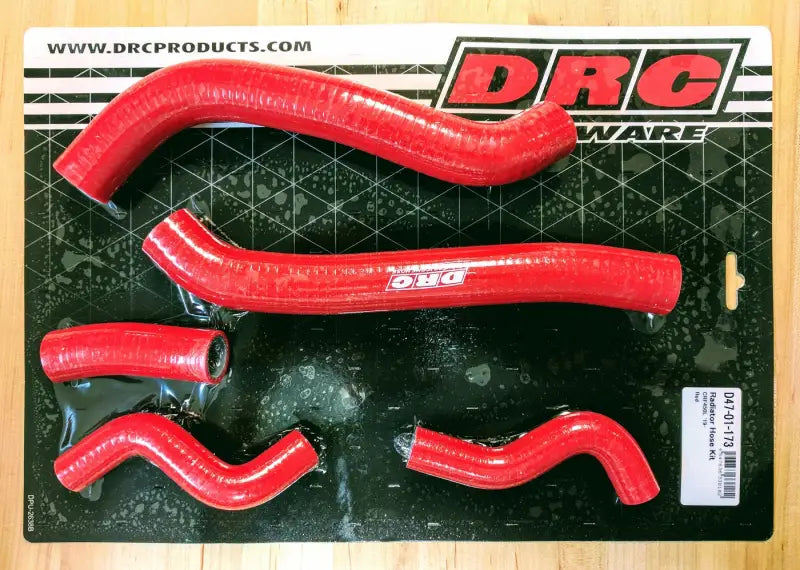Red silicone radiator hose kit for Drc D47-01-173 radiator hose replacement