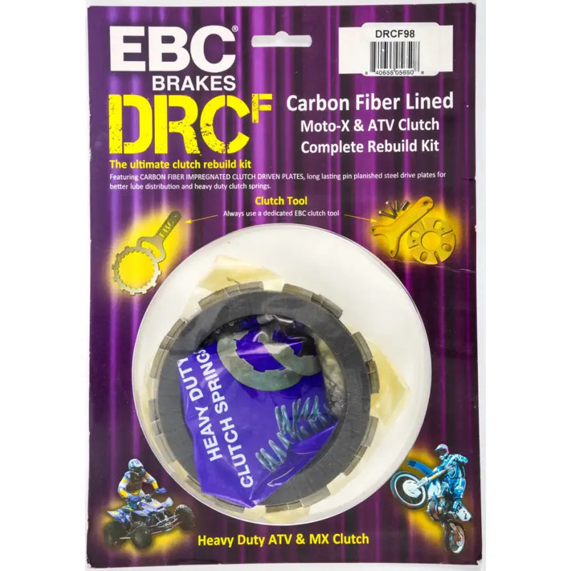 EBC Brakes DRCF98 Carbon Fiber Clutch Complete Set for high-performance fiber clutch rebuild