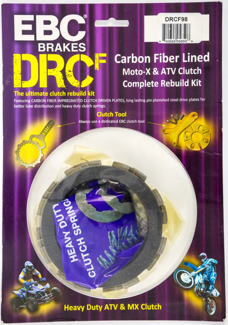 EBC Brakes DRCF98 Carbon Fiber Clutch Complete Set for high-performance fiber clutch rebuild