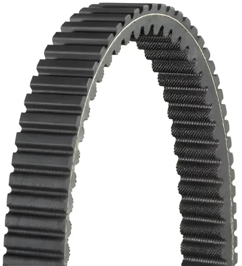 Toothed rubber drive belt for 44 inch outside circumference and 1.53 inch top width