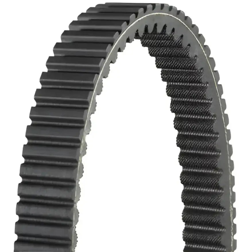 Toothed rubber drive belt for 44 inch outside circumference and 1.53 inch top width