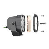 Driving/ Fog Light LED Bulb; 4 Cree XLamp XP-P LED; 3 Inch Cube; Fog Beam; 2800 Lumens; Clear/ Amber Polycarbonate Lens; Powder Coated Black Cast Aluminum Housing; Flush Mount; Set Of 2; With 2 Amber Driving Lenses/ 2 Clear Hybrid Lenses/ 2 Amber Hybrid L - RV and Auto Parts