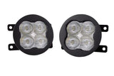 Driving/ Fog Light LED Bulb; Clear Bulbs; 3 Inch Round; 36 Watt Bulbs Amp Draw 2.7 AMP At 12.8 Volt; 80x8 Degree Beam;