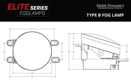 Driving/ Fog Light LED Bulb; Yellow Bulbs; 3.6 Inch Round; OEM-Grade Replacement; 15 Watt Bulbs Amp Draw 1.2 AMP