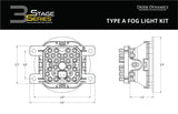Driving/ Fog Light LED Bulb; Yellow Bulbs; 3 Inch Round; 14.5 Watt Bulbs Amp Draw 1.1 AMP At 13.2 Volt; 80x8 Degree