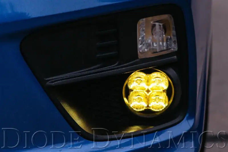 Driving/ Fog Light LED Bulb; Yellow Bulbs; 3 Inch Round; 14.5 Watt Bulbs Amp Draw 1.1 AMP At 13.2 Volt; 80x8 Degree