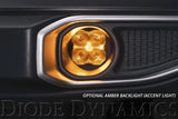 Driving/ Fog Light LED Bulb; Yellow Bulbs; 3 Inch Round; 14.5 Watt Bulbs Amp Draw 1.1 AMP At 13.2 Volt; 80x8 Degree