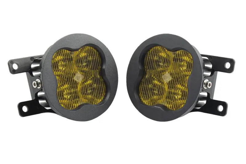 Driving/ Fog Light LED Bulb; Yellow Bulbs; 3 Inch Round; 14.5 Watt Bulbs Amp Draw 1.1 AMP At 13.2 Volt; 80x8 Degree