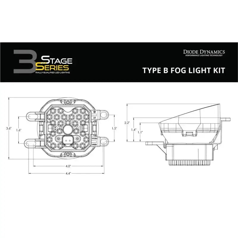 Driving/ Fog Light LED Bulb; Yellow Luxeon Z ES 3 Inch Round; 14.5 Watt Bulbs; 1.1 AMP Draw At 12.8 Volt; SAE Fog/Wide