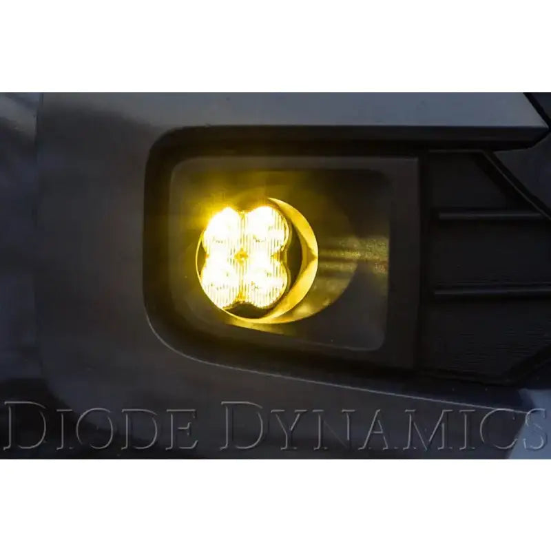 Driving/ Fog Light LED Bulb; Yellow Luxeon Z ES 3 Inch Round; 14.5 Watt Bulbs; 1.1 AMP Draw At 12.8 Volt; SAE Fog/Wide