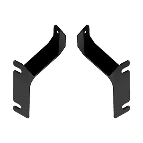 Driving/ Fog Light Mounting Bracket Bolt Mount; Texture Powder Coated; Mounts Two Light; Black; Stainless Steel; Set