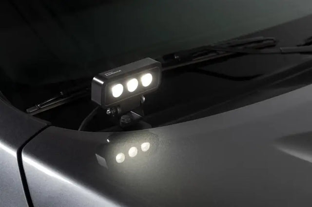 Driving/ Fog Light Mounting Bracket Bolt Mount; Texture Powder Coated; Mounts Two Light; Black; Stainless Steel; Set