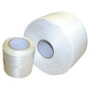 Rolls of white fiberglass woven cord strapping for strong, durable packaging---DS-500 Dr.Shrink