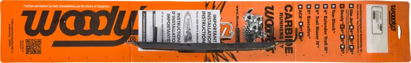 Orange-packaged Woody’s Carbide Runners snowmobile parts for Dooly Carbide Runner DS4-9350