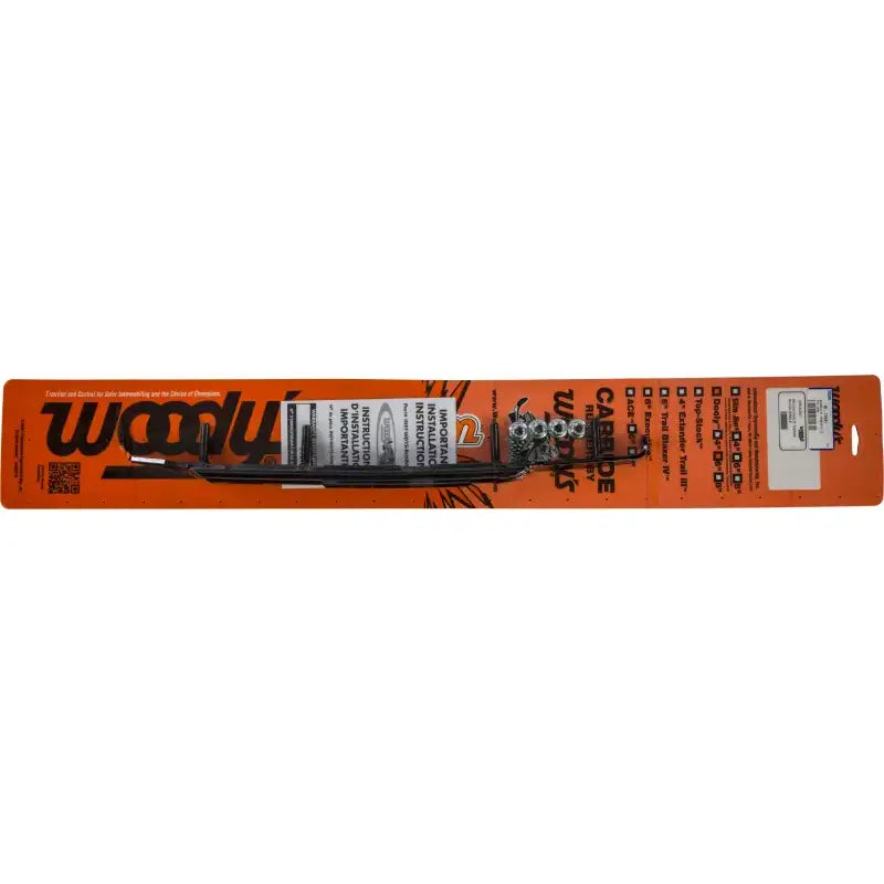 Black windshield wiper blade with hardware on orange card for DS6-8250 Dooly Carbide Runner