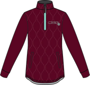 Cassandra Technical Sweater Garnet/Aqua Xs