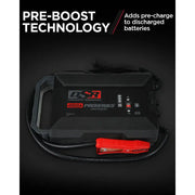 Black battery jump starter with red clamp for DSR164 Schumacher DSR164 4000A lithium
