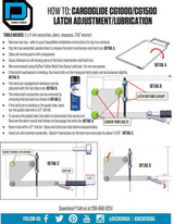 CargoGlide latch adjustment guide for DT4 Decked Toyota Tundra 2022+ truck bed