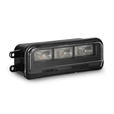 Driving/ Fog Light LED Bulb; Dual Color LUXX Chip; Rectangular; 12.2 Watt; Projector Beam; 720 Lumen For White/ 716 Lumen For Yellow/ 1200 Raw Lumen; Clear Polycarbonate Lens; Alpha-Black Polypropylene Housing; 6500 Degree Kelvin White Color Temperature/ - NTP