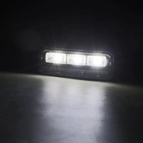 Driving/ Fog Light LED Bulb; Dual Color LUXX Chip; Rectangular; 12.2 Watt; Projector Beam; 720 Lumen For White/ 716 Lumen For Yellow/ 1200 Raw Lumen; Clear Polycarbonate Lens; Alpha-Black Polypropylene Housing; 6500 Degree Kelvin White Color Temperature/ - NTP