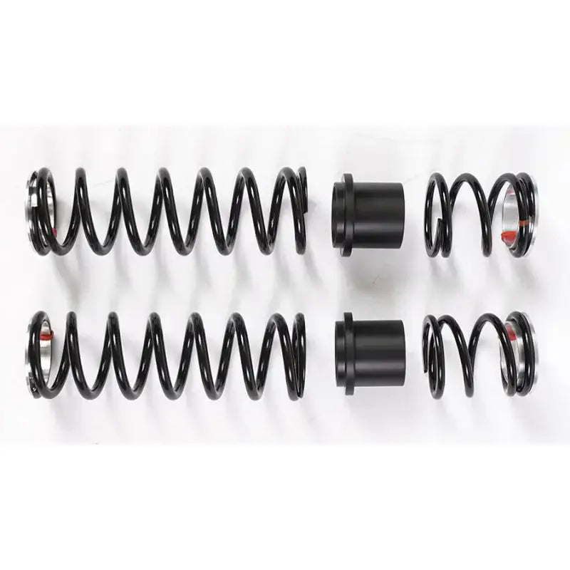 Black dual rate coil springs with spacers for the Dual Rate Spring Kit 36 Std Pol