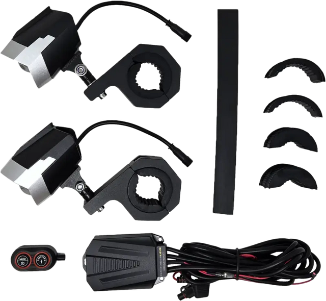 Dual switchback LED light kit for motorcycles, ideal RV parts & accessories and truck parts