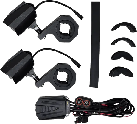 Dual Switchback Led Lights Black Wired Remote Pr - PATHFINDER