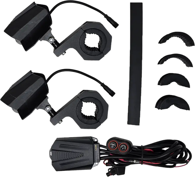 Dual Switchback Led Lights Black Wired Remote Pr - PATHFINDER