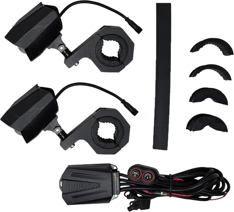 Dual Switchback Led Lights Black Wired Remote Pr - PATHFINDER