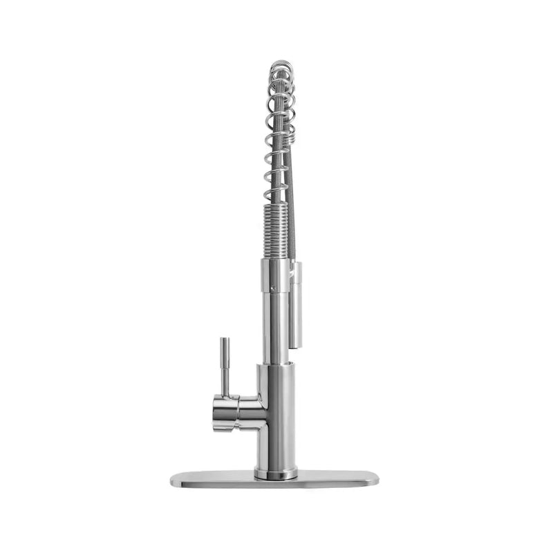 Dura Faucet Used For RV Kitchen DF-MK504SLK-CP - Streamline Coil Pull-Down Kitche